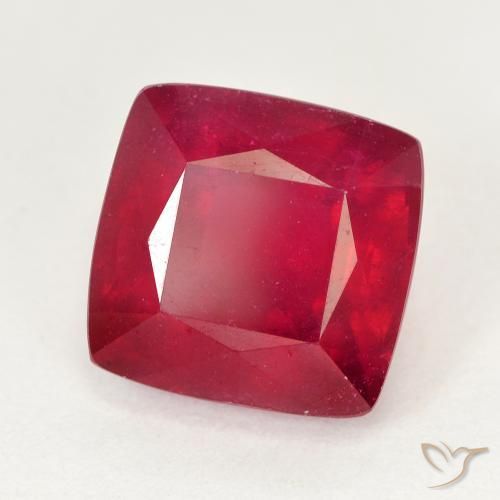 Rubino Rosso naturale da 7.35 ct, Cuscino, VS
