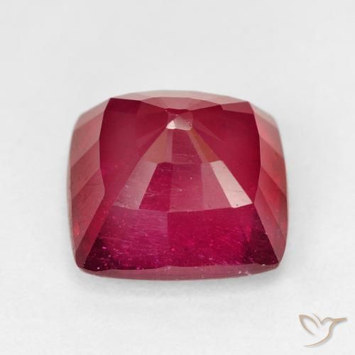 Rubino Rosso naturale da 7.35 ct, Cuscino, VS