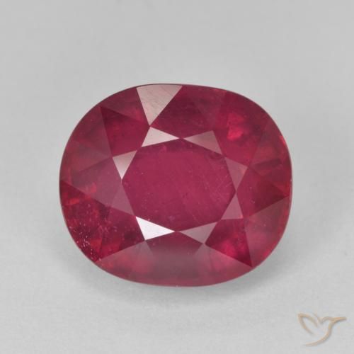 9.10ct Naturale Rosso medio Rubino, Ovale, VS