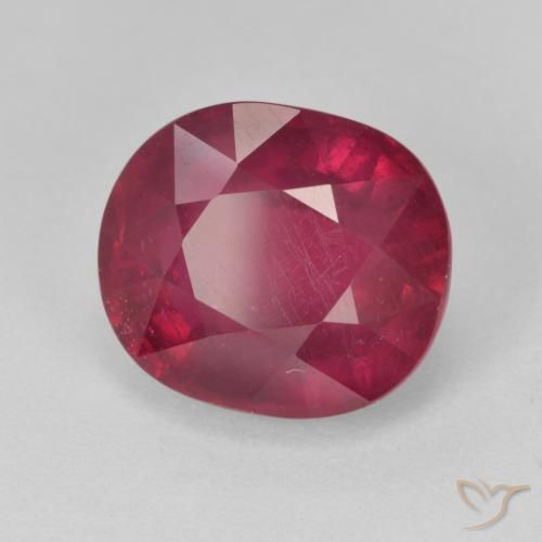 Rubino Rosso medio naturale da 9.10 ct, Ovale, VS