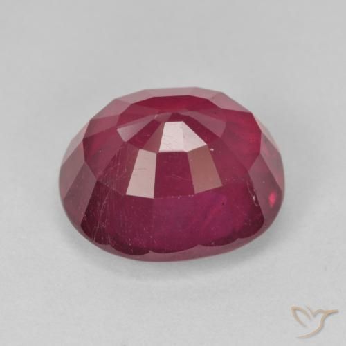 Rubino Rosso medio naturale da 9.10 ct, Ovale, VS