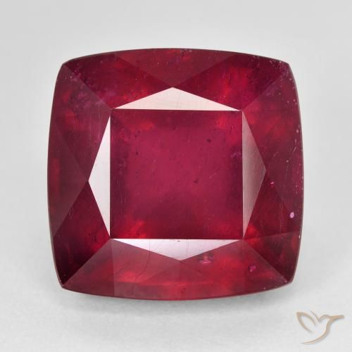 24.06ct Naturale Rosso scuro Rubino, Cuscino, VS