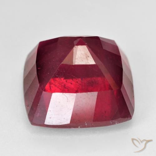 Rubino Rosso scuro naturale da 24.06 ct, Cuscino, VS