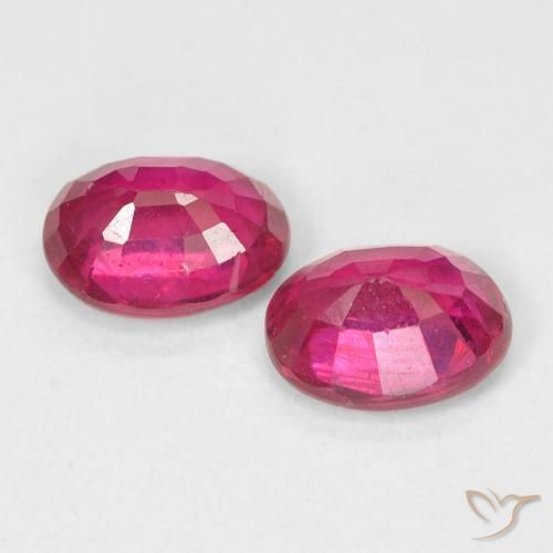 Gemme di Rubino Rosso chiaro naturale da 2.28 ct, Ovale, VS