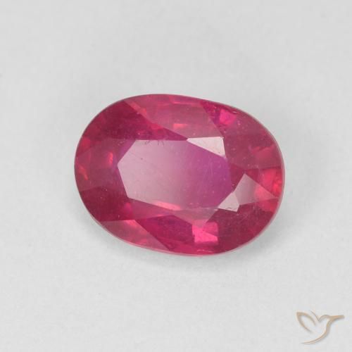 Rubino Rosso chiaro naturale da 1.54 ct, Ovale, VS