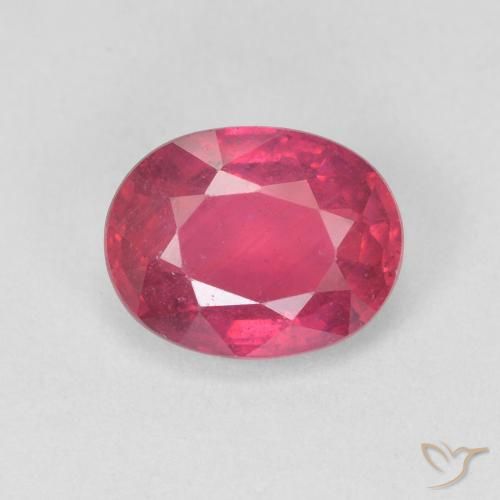 1.68ct Naturale Rosso tendente al rosa Rubino, Ovale, VS