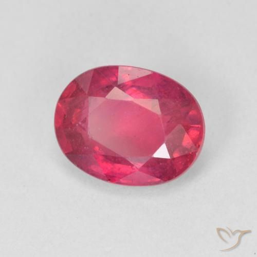 Rubino Rosso tendente al rosa naturale da 1.68 ct, Ovale, VS