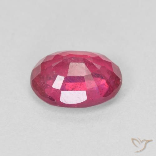 Rubino Rosso tendente al rosa naturale da 1.68 ct, Ovale, VS