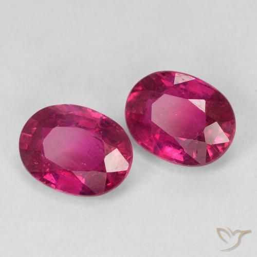 Gemme di Rubino Rosso chiaro naturale da 3.48 ct, Ovale, VS