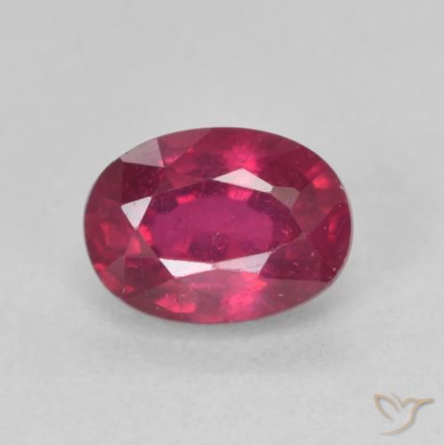 1.45ct Naturale Medium Dark-Red Rubino, Ovale, VS