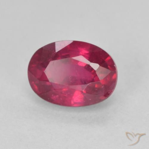 Rubino Medium Dark-Red naturale da 1.45 ct, Ovale, VS