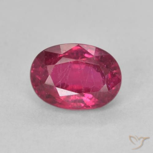 1.32ct Naturale Rosso chiaro Rubino, Ovale, VS-SI
