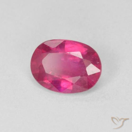 Rubino Rosso chiaro naturale da 1.36 ct, Ovale, VS