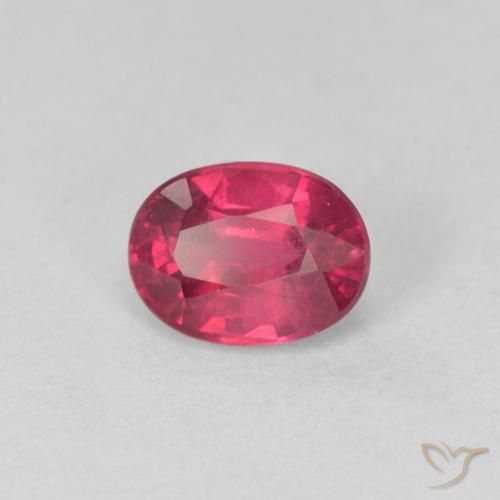 Rubino marmellata rossa naturale da 1.24 ct, Ovale, VS
