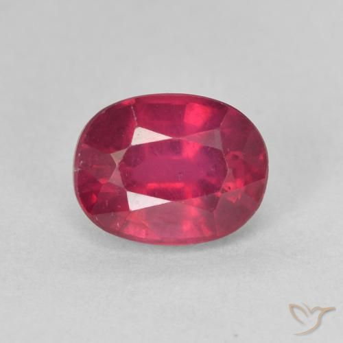 2.14ct Naturale Rosa rossastro intenso Rubino, Ovale, VS