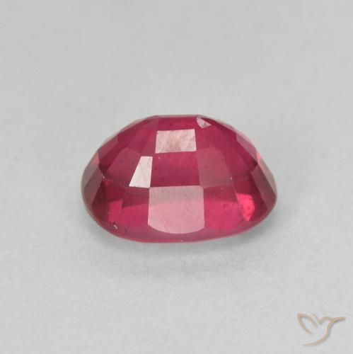 Rubino Rosa rossastro intenso naturale da 2.14 ct, Ovale, VS