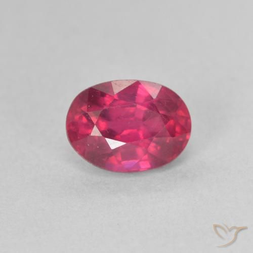 1.39ct Naturale Rosso chiaro Rubino, Ovale, VS
