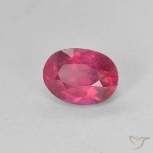 Rubino Rosso chiaro naturale da 1.39 ct, Ovale, VS