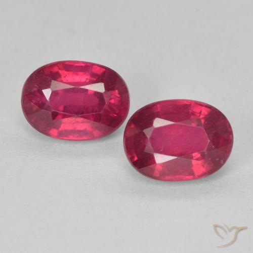 2.55ctw Naturale Rosa rossastro intenso Rubino, Ovale, VS-SI
