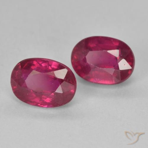 Gemme di Rubino Rosso chiaro naturale da 3.10 ct, Ovale, VS-SI