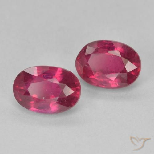 Gemme di Rubino Rosso chiaro naturale da 2.42 ct, Ovale, VS