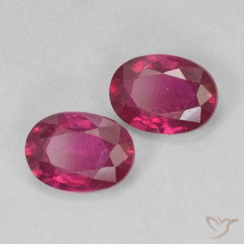 Gemme di Rubino Rosso chiaro naturale da 2.22 ct, Ovale, VS