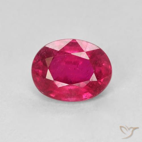 1.71ct Naturale Rosso chiaro Rubino, Ovale, VS