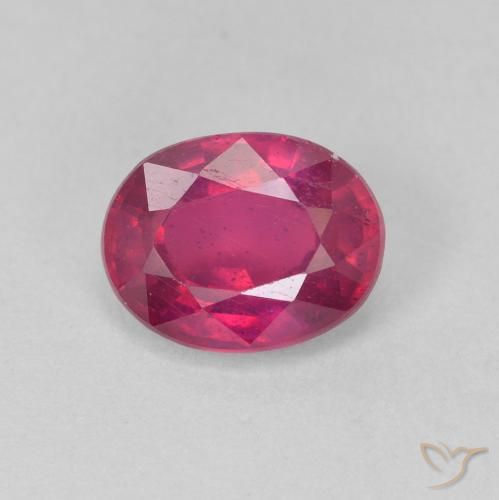 1.76ct Naturale Rosso chiaro Rubino, Ovale, VS