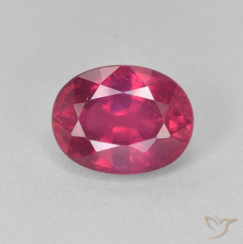2.08ct Naturale Rosso chiaro Rubino, Ovale, VS