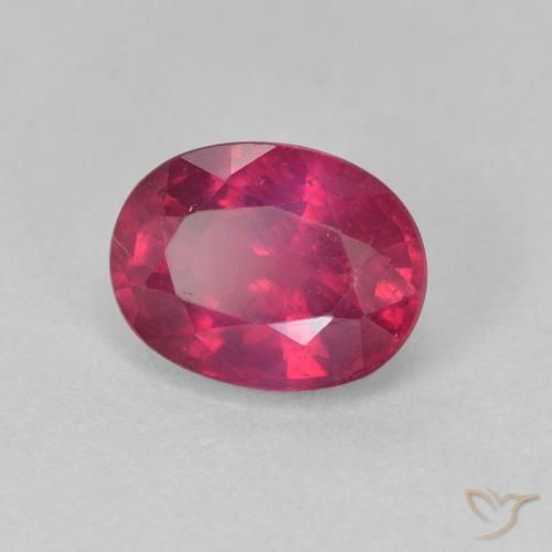 Rubino Rosso chiaro naturale da 2.08 ct, Ovale, VS