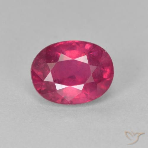 1.97ct Naturale Rosso chiaro Rubino, Ovale, VS, Photo A