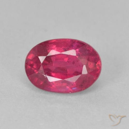 1.30ct Naturale Rosso chiaro Rubino, Ovale, VS-SI