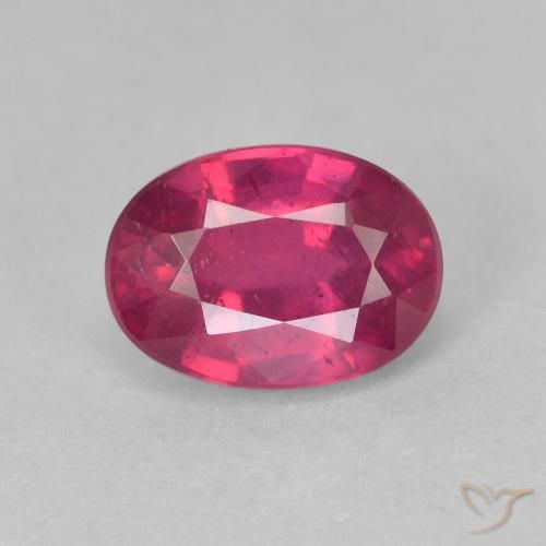 1.41ct Naturale Rosso chiaro Rubino, Ovale, VS