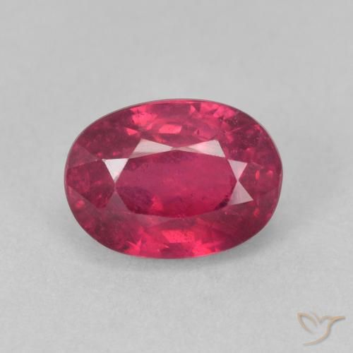 1.62ct Naturale Rosso tendente al rosa Rubino, Ovale, VS
