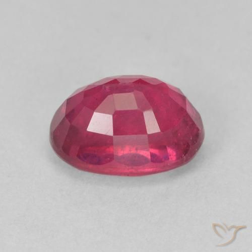Rubino Rosso tendente al rosa naturale da 1.62 ct, Ovale, VS