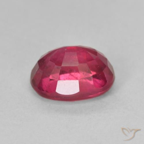 Rubino Rosa rossastro intenso naturale da 1.93 ct, Ovale, VS