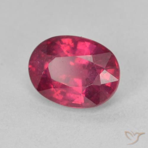Rubino Rosso tendente al rosa naturale da 1.98 ct, Ovale, VS
