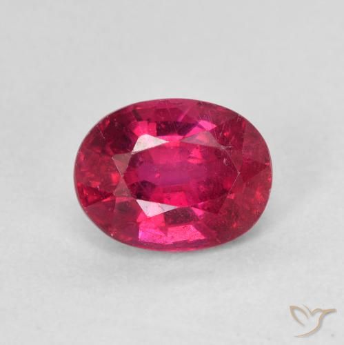 1.87ct Naturale Medium Dark-Red Rubino, Ovale, VS-SI