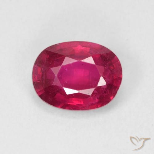 1.69ct Naturale Rosso chiaro Rubino, Ovale, VS