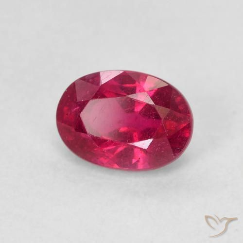 1.34ct Naturale Rosa rossastro intenso Rubino, Ovale, VS