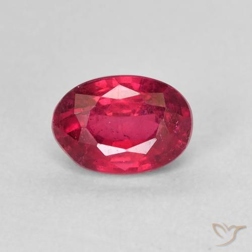 1.45ct Naturale Medium Dark-Red Rubino, Ovale, VS-SI