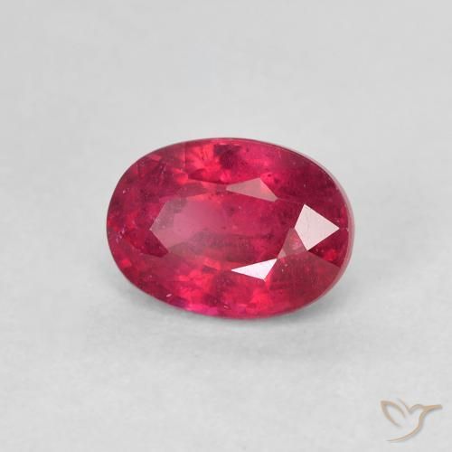 Rubino Rosso tendente al rosa naturale da 1.50 ct, Ovale, VS