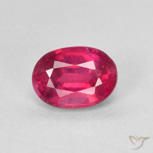1.26ct Naturale Rosso chiaro Rubino, Ovale, VS-SI