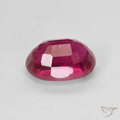 Rubino Rosa rossastro intenso naturale da 1.96 ct, Ovale, VS