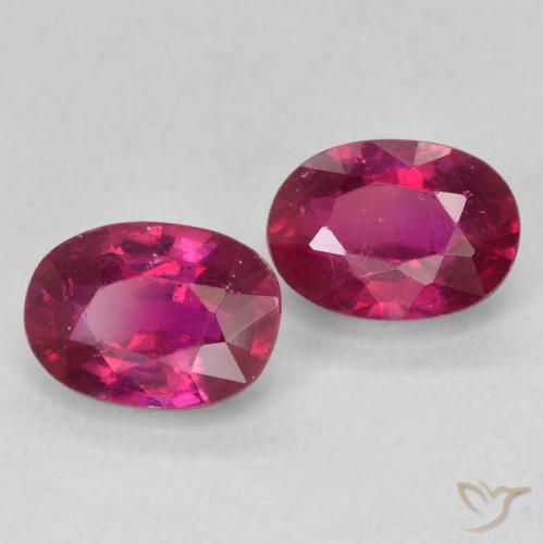 Gemme di Rubino Rosso purpureo naturale da 2.62 ct, Ovale, VS