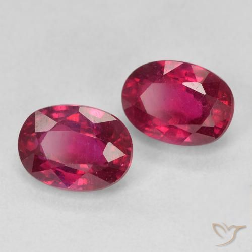 Gemme di Rubino Rosso chiaro naturale da 2.51 ct, Ovale, VS