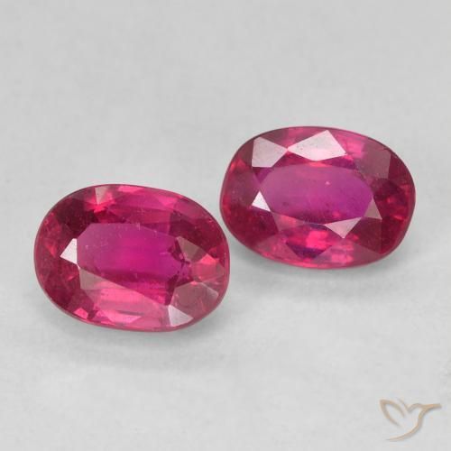 Gemme di Rubino Rosso chiaro naturale da 2.32 ct, Ovale, VS