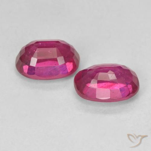Gemme di Rubino Rosso chiaro naturale da 2.32 ct, Ovale, VS