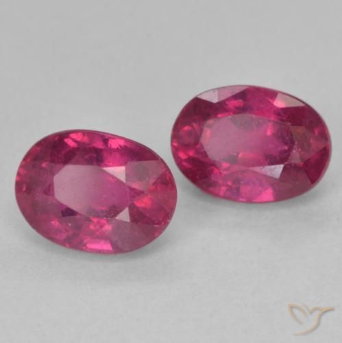 Gemme di Rubino Rosso chiaro naturale da 2.76 ct, Ovale, VS