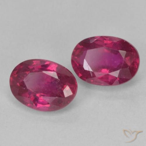Gemme di Rubino Rosso chiaro naturale da 2.54 ct, Ovale, VS